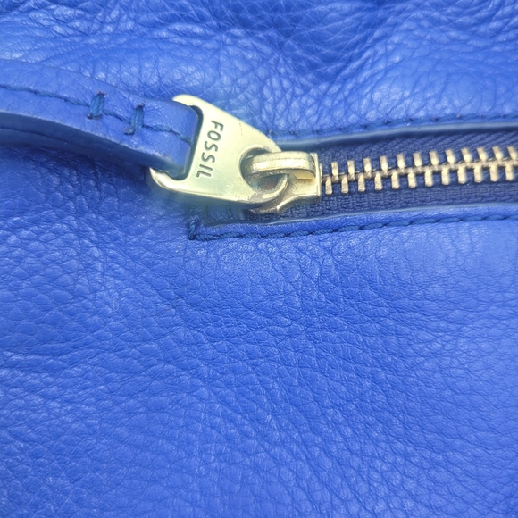 Fossil Jules Tassel Drawstring women's Bucket Bag, Sapphire - Picture 6 of 15